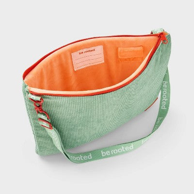 Be Rooted 14.75" Wide Laptop Bag with Adjustable strap Sage Green