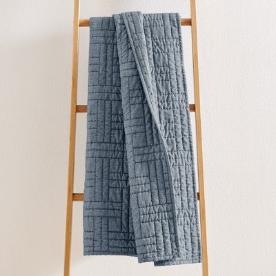 Melange Stitch Chambray Quilted Throw - Levtex Home