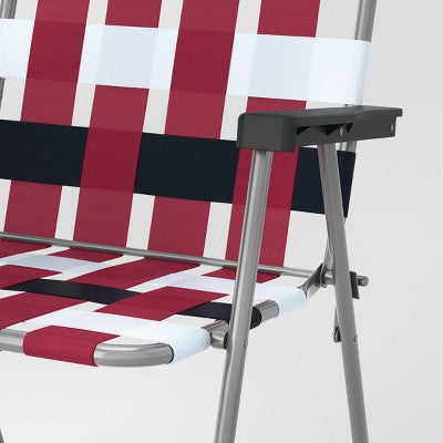 Webstrap Folding Patio Chair Red - Room Essentials (LOCAL PICKUP ONLY)