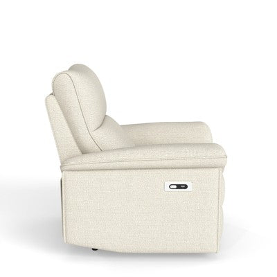 Wall Hugger Recliner Power Recliner Chair Nursery Single Sofa Accent Chair Leisure Lounge Chair, Beige Grey - ModernLuxe (LOCAL PICKUP ONLY)