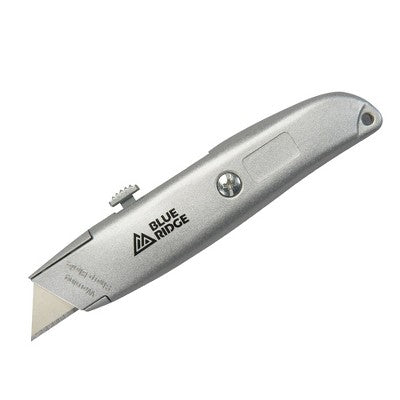 Blue Ridge Tools Utility Knife: Steel Boxcutter, Silver, 1-Year Warranty, Snips & Cutters, 8.25" Height, 0.15 lbs