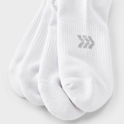 Men's New 12pk Value Crew Socks - All In Motion White 6-12