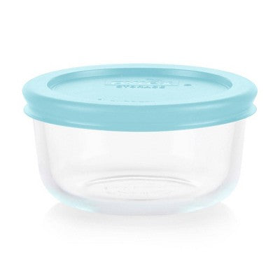 Pyrex 6pc 1c Round Food Storage Container Set Ocean Mist