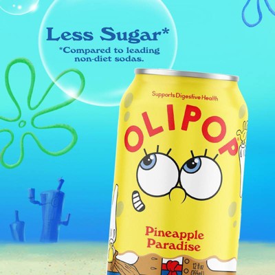 OLIPOP Spongebob Pineapple Paradise Soda - 4pk/12 fl oz Cans
