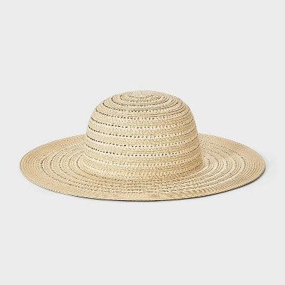 Packable Straw Short Brim Floppy Hat - Shade & Shore Natural