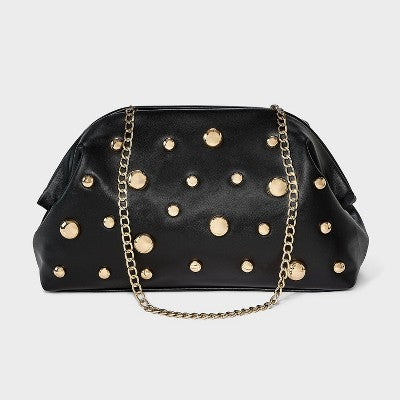 Studded Oversized Clutch - A New Day Black