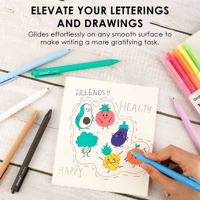 Grabie 12ct Retractable Colorflow Acrylic Gel Pens