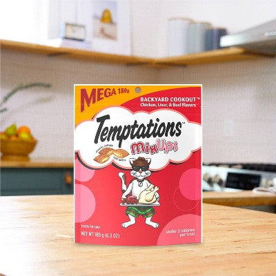 Temptations Mix Ups Backyard Cookout Chicken, Beef and Liver Flavor Cat Treats - 6.3oz