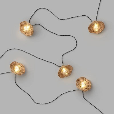 10ct LED Solar Outdoor Patio Decorative String Lights - Threshold designed with Studio McGee