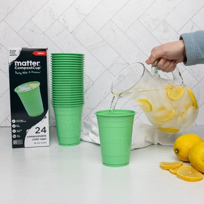 Matter Compostable Cold Disposable Cups - 18oz/24ct