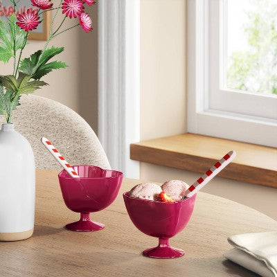 6 fl oz Figural Heart Dessert Bowl Pink - Room Essentials