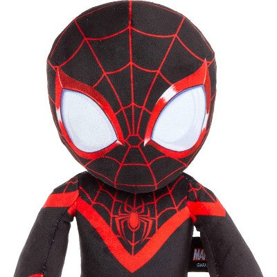 Marvel Plush Talkers Miles Morales Soft Toy, 11.75" Collectible Figure with Sounds & Phrases