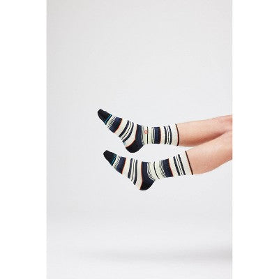 STANCE Men's Striped Duncans Crew Socks 2pk - Navy Blue/Gray/White 6-12