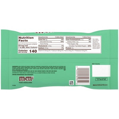 M&M's Christmas Mint Chocolate Candies - 9.2oz