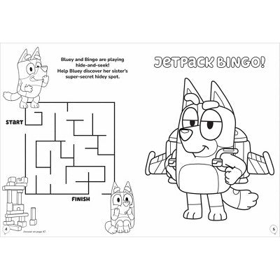 Bluey: Colortivity: Playtime with Bluey! - (Coloring & Activity with Crayons) by Delaney Foerster (Paperback)