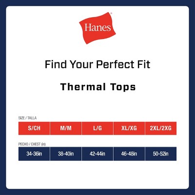 Hanes Men's Thermal Long Sleeve Waffle Knit Shirt - Black L