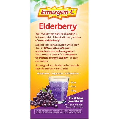 Emergen-C Elderberry Powder, 18 Ct