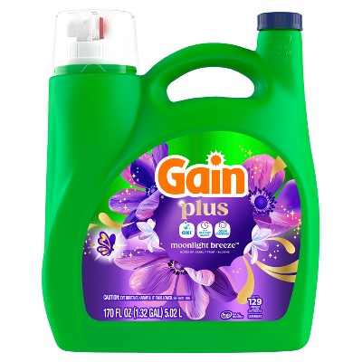 Gain Moonlight Breeze Plus Liquid Laundry Detergents 129 Loads - 170oz