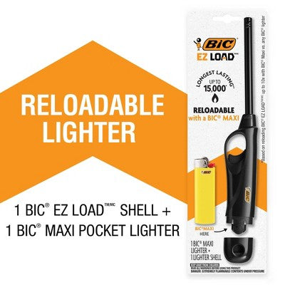 BIC EZ LOAD Reloadable Multi-Purpose Lighter