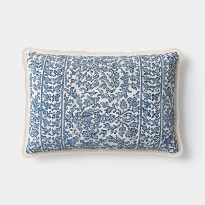 Lumbar Floral Throw Pillow blue - Threshold