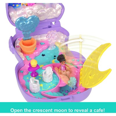 Polly Pocket Cozy Dreamland Lamb Compact Playset - 1 Micro Doll and Pet Unicorn