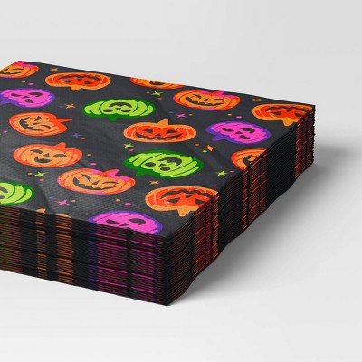 30ct Halloween Disposable Lunch Napkins Multi Jack Toss