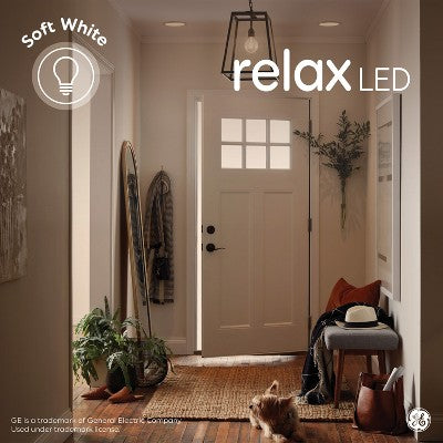 GE 2pk 60W Relax T10 LED Light Bulbs Soft White