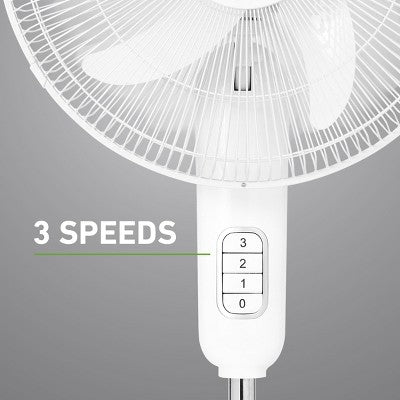 Holmes 16" Blade Breeze Manual Stand Oscillating Fan White
