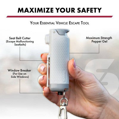 Sabre Safe Escape 3-in-1 Pepper Gel with Seatbelt Cutter and Window Breaker Cream