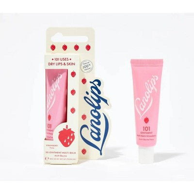 Lanolips Ultra Healing 101 Ointment Multi-Use Lip Balm Strawberry - 0.35oz