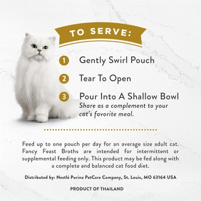 Purina Fancy Feast Lickable Broths Classic Wet Cat Food with Tuna, Fish and Shrimp Flavor - 1.4oz