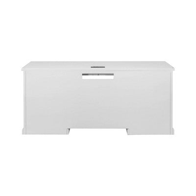 Modern Wood Credenza Desk: Executive Style, Bead Board Panels, USB Ports - Martin Furniture (LOCAL PICKUP ONLY)