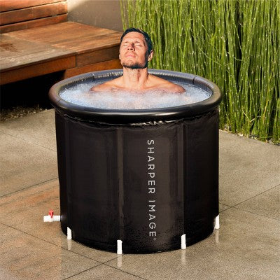 Sharper Image Ice Bath Portable Cold Plunge Revitalizing Ice Therapy Workout Recovery - Black (LOCAL PICKUP ONLY)