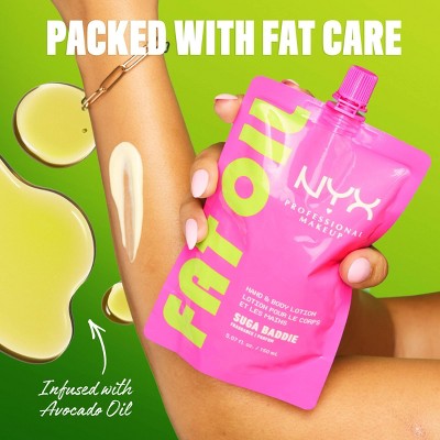 NYX Professional Makeup Fat Oil Hand & Body Lotion with Avocado Oil - Suga Baddie - 5.07 fl oz