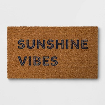 1'4"x2'4" Sunshine Vibes Rectangular Outdoor Doormat Dark Blue - Room Essentials (LOCAL PICKUP ONLY)