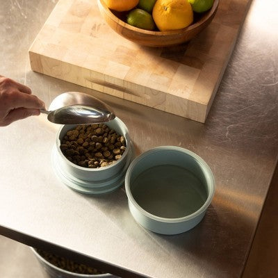 KindTail 40 fl oz Portable 2pc Dog Bowl Set - L - Spruce