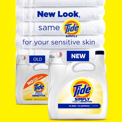 Tide Liquid Simply Laundry Detergent - Free & Sensitive - Unscented - 117oz