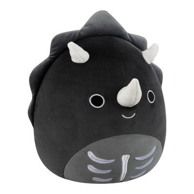 Squishmallows 12" Black Skeleton Triceratops Medium Plush