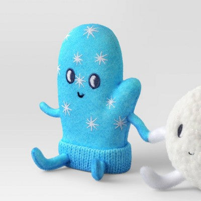 Felt Mitten and Snowball Duo Christmas Figurine - Wondershop