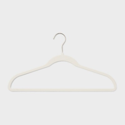 100pk Flocked Suit Hangers White - Brightroom (LOCAL PICKUP ONLY)