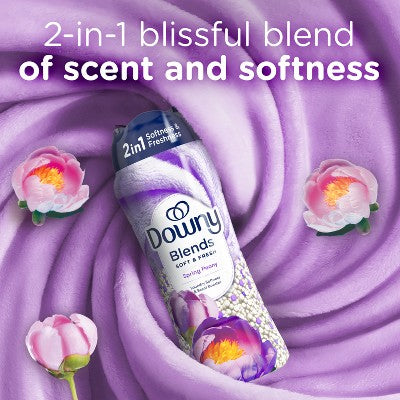 Downy Blends Soft & Fresh In-Wash Scent Booster - Spring Peony Scented Laundry Beads - 24.5oz