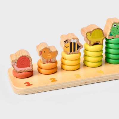 Stack & Sort Toy - 66pcs - Gigglescape: Stainless Steel & Wood, Baby & Toddler Learning, Developmental Toys