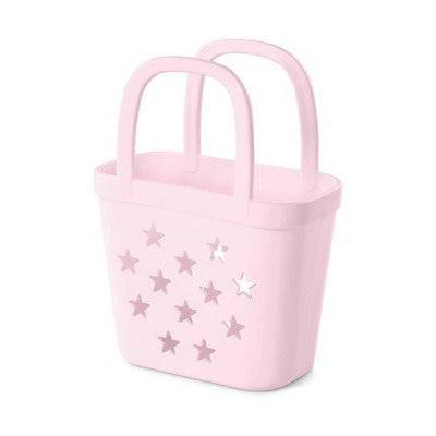 LullaBaby Bathtime Set with 3 Plush Bath Dolls in Pink Basket