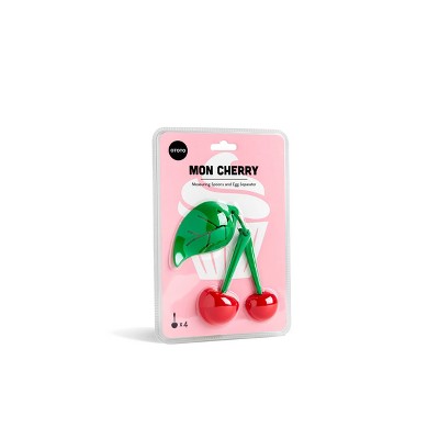 Ototo Mon Cherry Measuring Spoons & Egg Separator: BPA-Free, Nesting Design, Dishwasher-Safe, 5-Piece Set