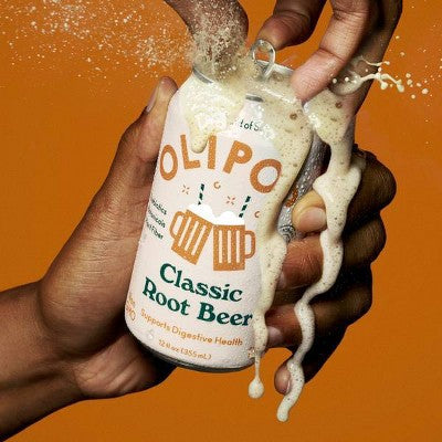 OLIPOP Classic Root Beer Prebiotic Soda - 4ct/12 fl oz Cans