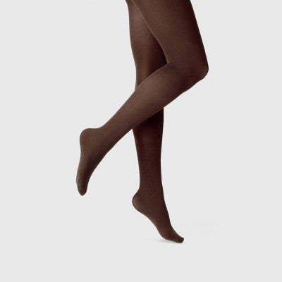 Women's 50D Opaque Tights - A New Day Brown L/XL