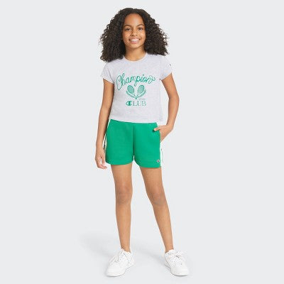 Champion Girls' Graphic Baby T-Shirt - Gray L