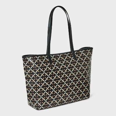 Coated Canvas Tote Bag - A New Day Black