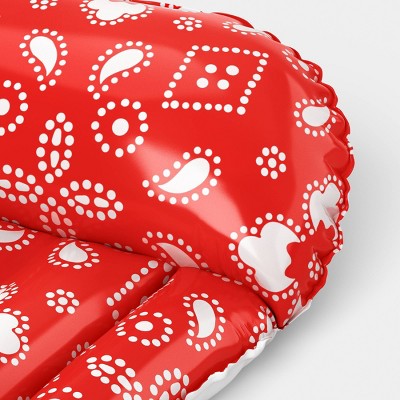 Pool Lounge Mat Bandana Pattern Pool Loungers - Sun Squad Red