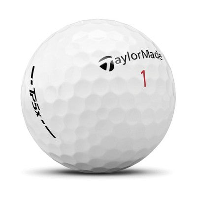 TaylorMade TP5X Golf Balls 12bp - White: Rubber Fill, Urethane Shell, All Ages